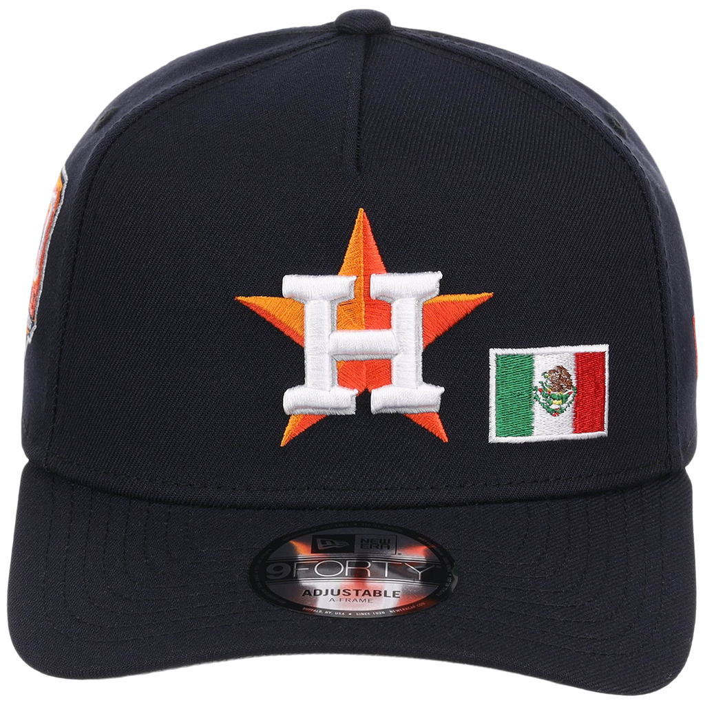 Houston Astros Houston Crown the City 'MEX Flag' New Era 9FORTY (Navy/Navy)