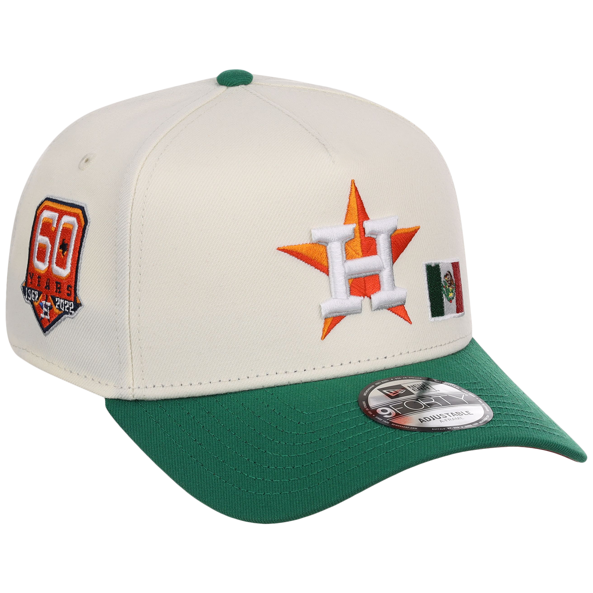 Houston Astros Houston Crown the City 'MEX Flag' New Era 9FORTY (Chrome/Kelly Green)
