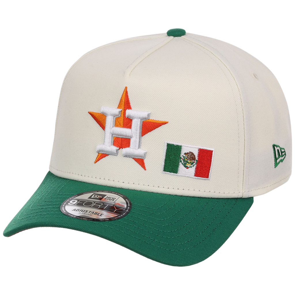 Houston Astros Houston Crown the City 'MEX Flag' New Era 9FORTY (Chrome/Kelly Green)