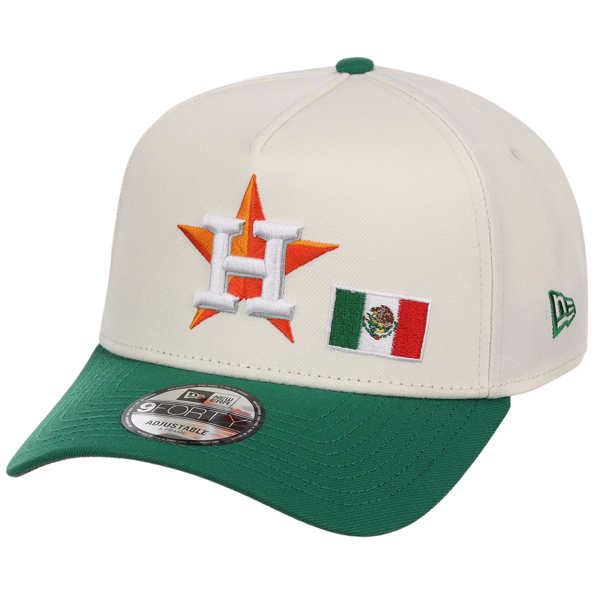 Houston Astros Houston Crown the City 'MEX Flag' New Era 9FORTY (Chrome/Kelly Green)