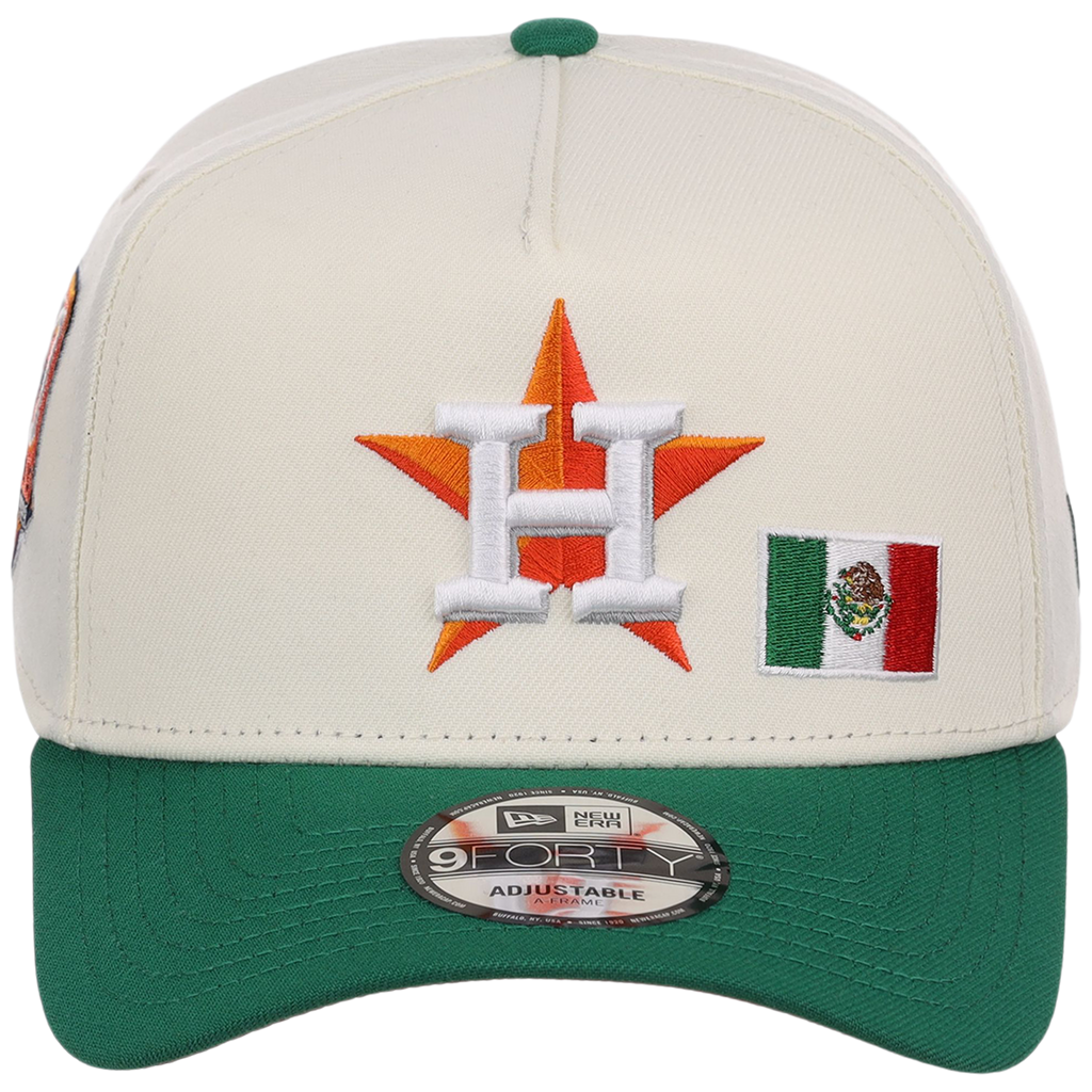 Houston Astros Houston Crown the City 'MEX Flag' New Era 9FORTY (Chrome/Kelly Green)