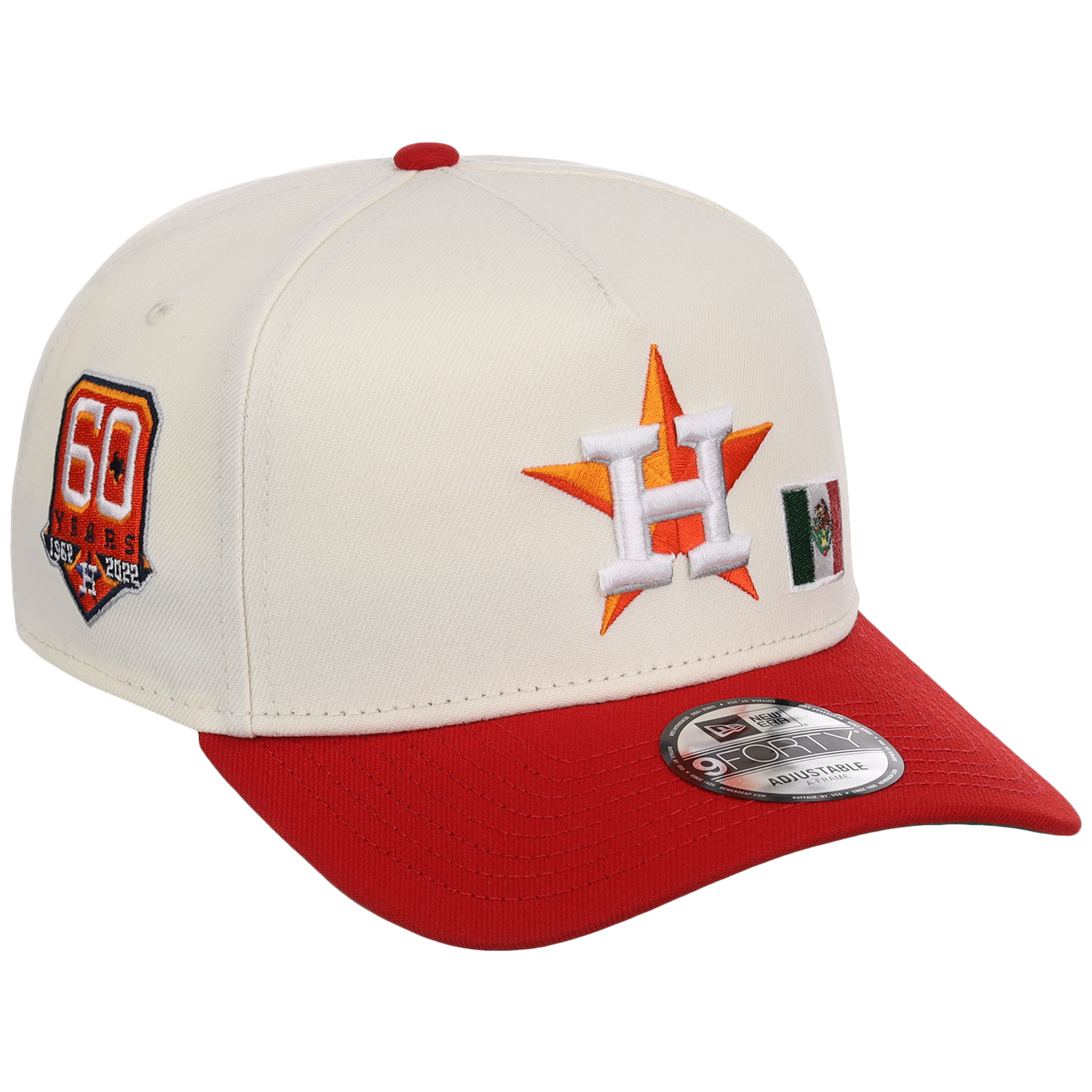 Houston Astros Houston Crown the City 'MEX Flag' New Era 9FORTY (Chrome/Red)