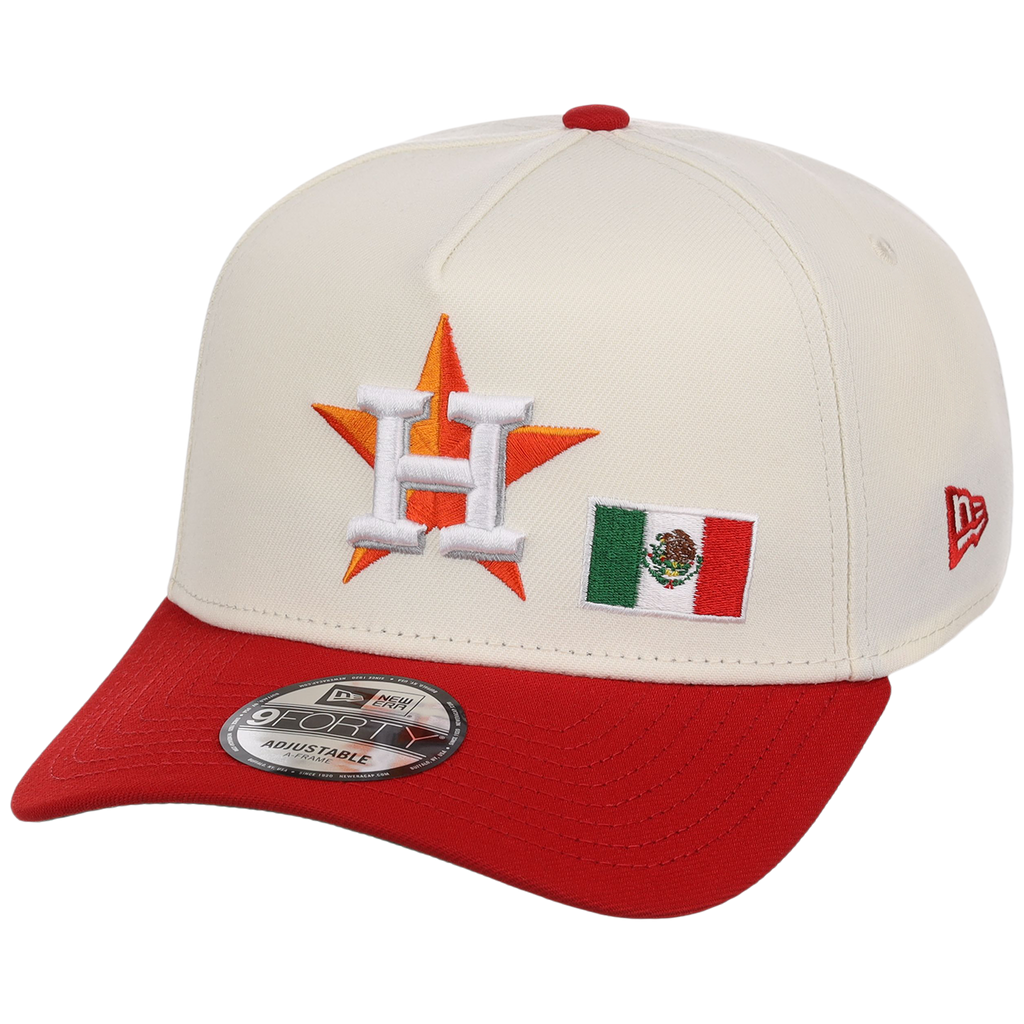 Houston Astros Houston Crown the City 'MEX Flag' New Era 9FORTY (Chrome/Red)