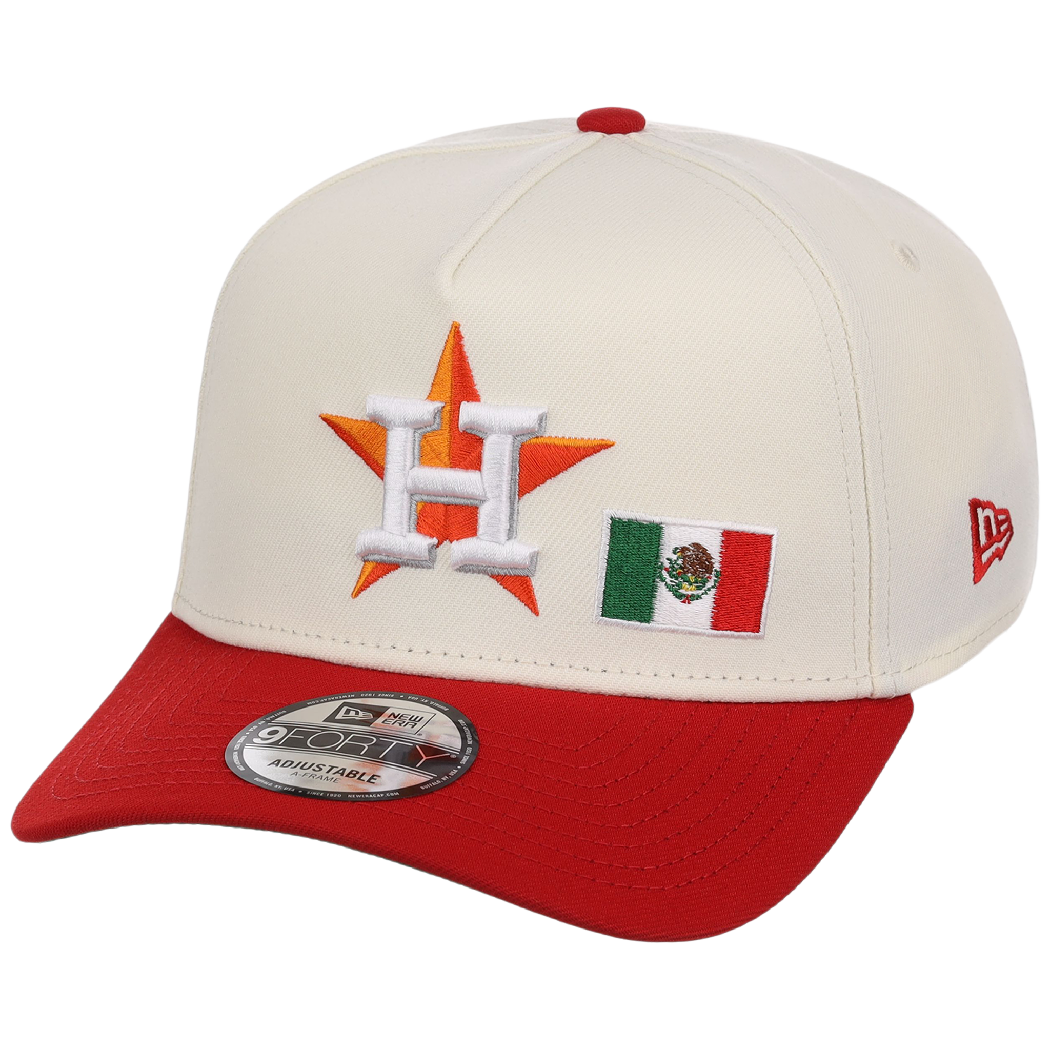 Houston Astros Houston Crown the City 'MEX Flag' New Era 9FORTY (Chrome/Red)