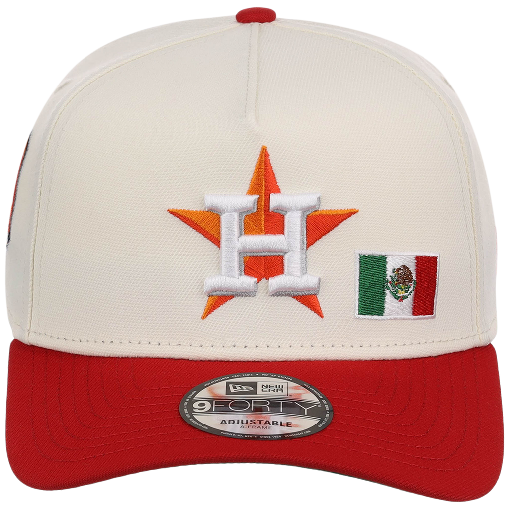 Houston Astros Houston Crown the City 'MEX Flag' New Era 9FORTY (Chrome/Red)