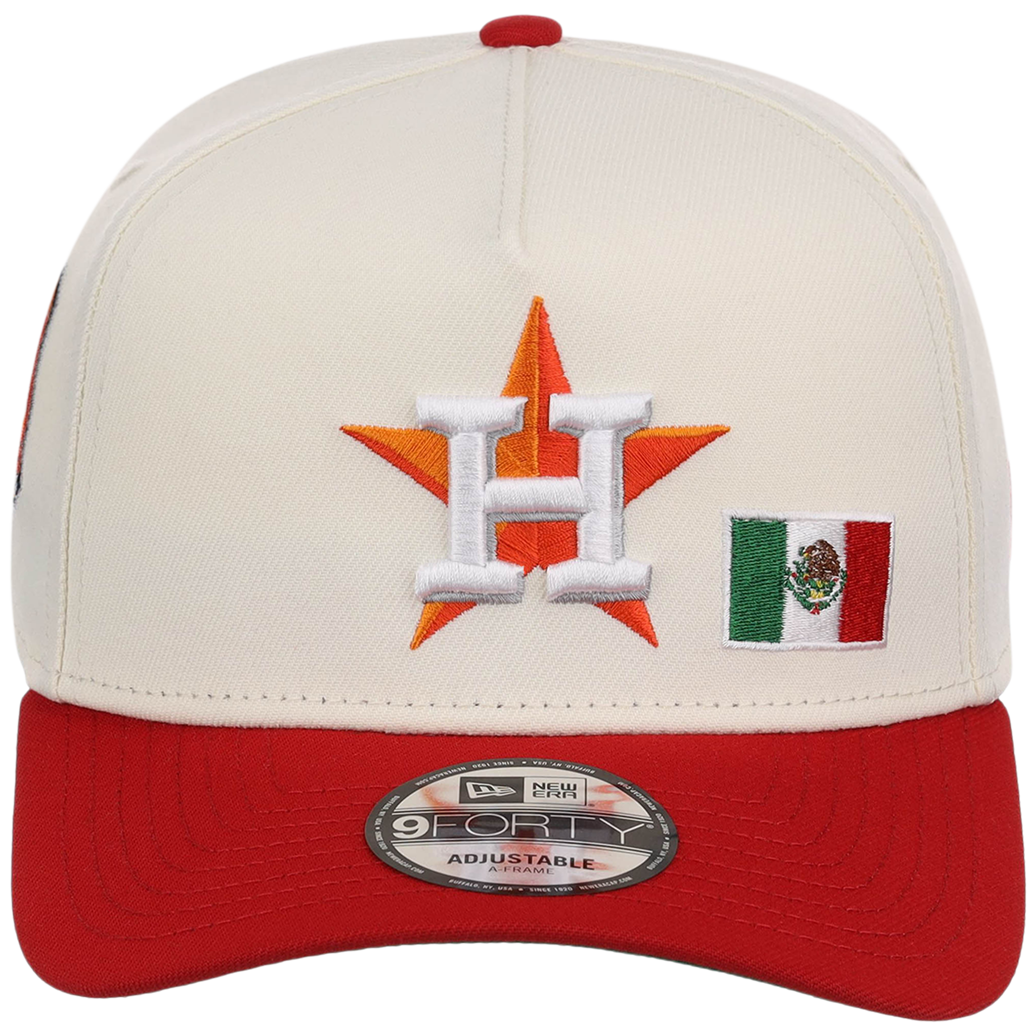 Houston Astros Houston Crown the City 'MEX Flag' New Era 9FORTY (Chrome/Red)