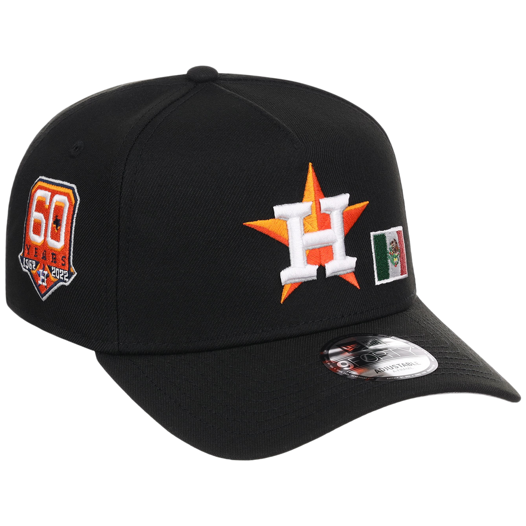 Houston Astros Houston Crown the City 'MEX Flag' New Era 9FORTY (Black/Black)
