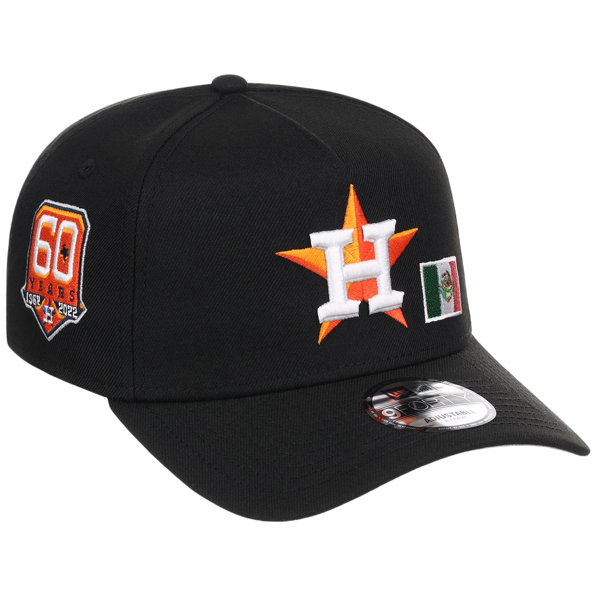 Houston Astros Houston Crown the City 'MEX Flag' New Era 9FORTY (Black/Black)