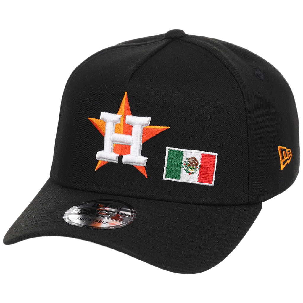Houston Astros Houston Crown the City 'MEX Flag' New Era 9FORTY (Black/Black)