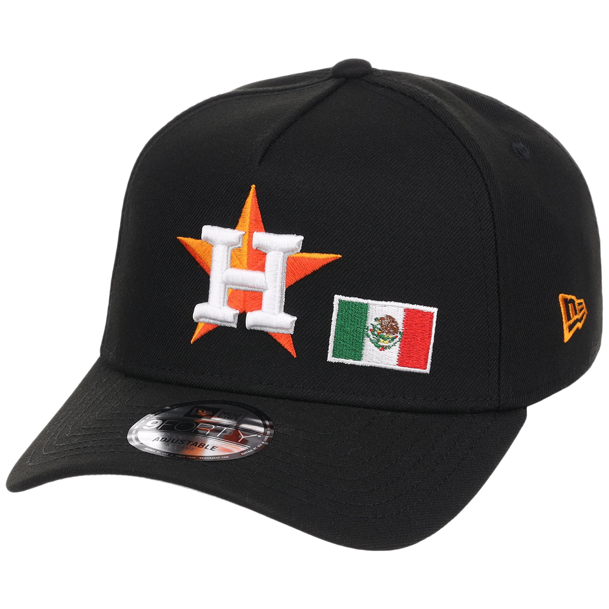 Houston Astros Houston Crown the City 'MEX Flag' New Era 9FORTY (Black/Black)