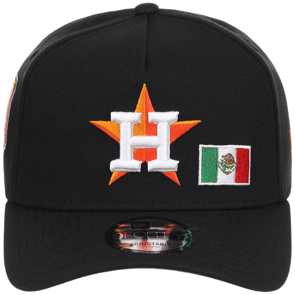 Houston Astros Houston Crown the City 'MEX Flag' New Era 9FORTY (Black/Black)