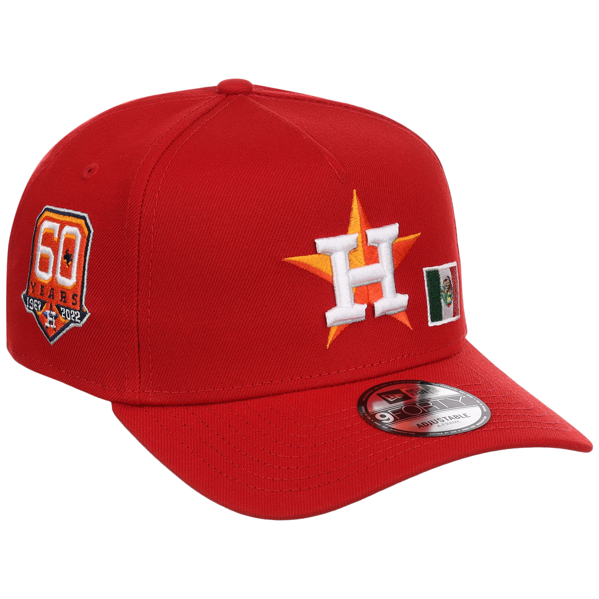 Houston Astros Houston Crown the City 'MEX Flag' New Era 9FORTY (Red/Red)