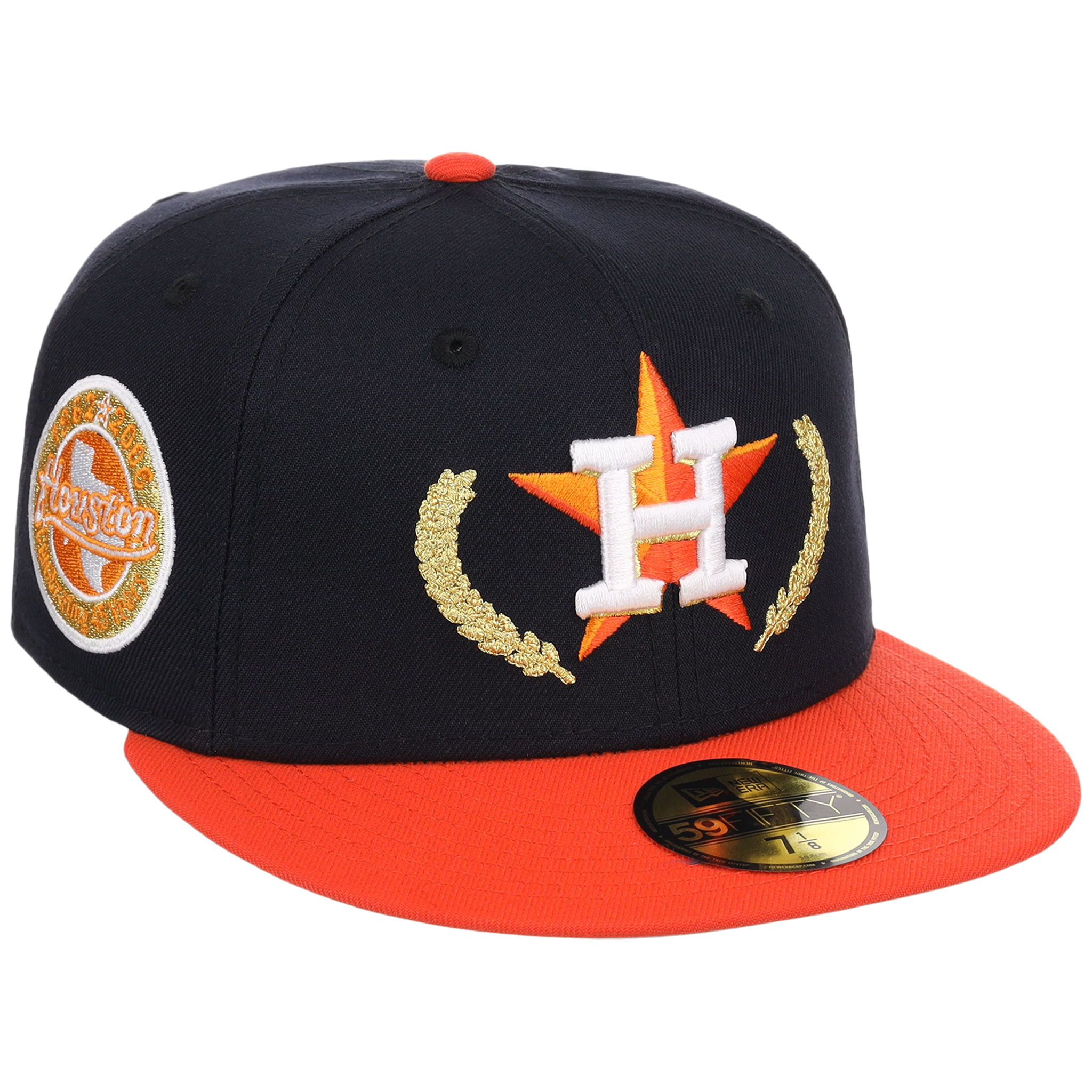 Houston Astros Houston Crown the City 'Gold Leaf' New Era 59FIFTY (Navy/Orange)
