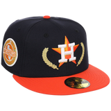 Houston Astros Houston Crown the City 'Gold Leaf' New Era 59FIFTY (Navy/Orange)