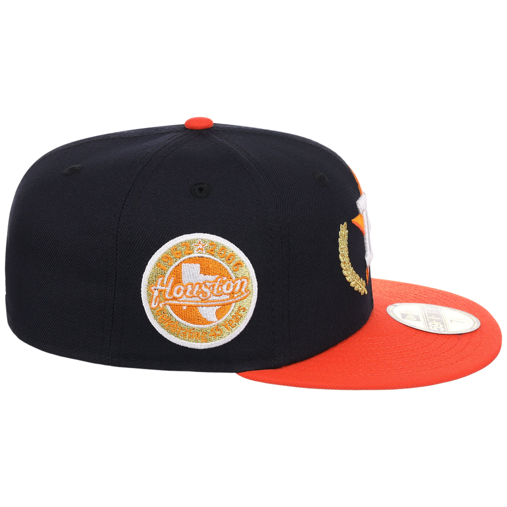 Houston Astros Houston Crown the City 'Gold Leaf' New Era 59FIFTY (Navy/Orange)