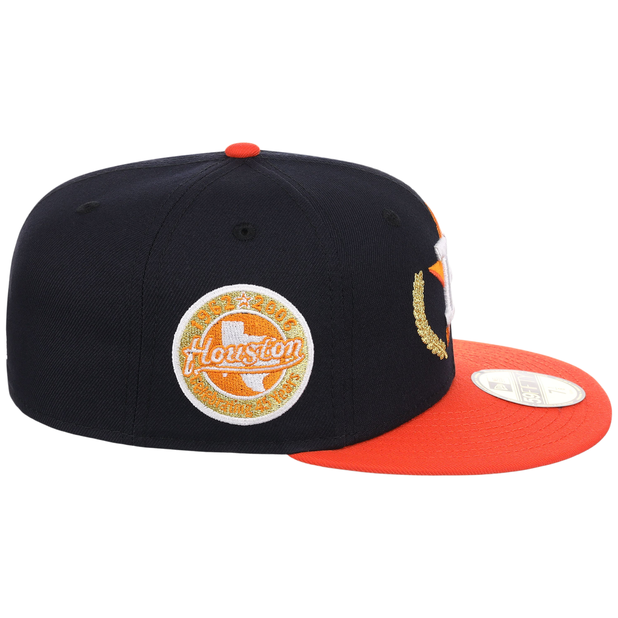 Houston Astros Houston Crown the City 'Gold Leaf' New Era 59FIFTY (Navy/Orange)