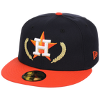 Houston Astros Houston Crown the City 'Gold Leaf' New Era 59FIFTY (Navy/Orange)