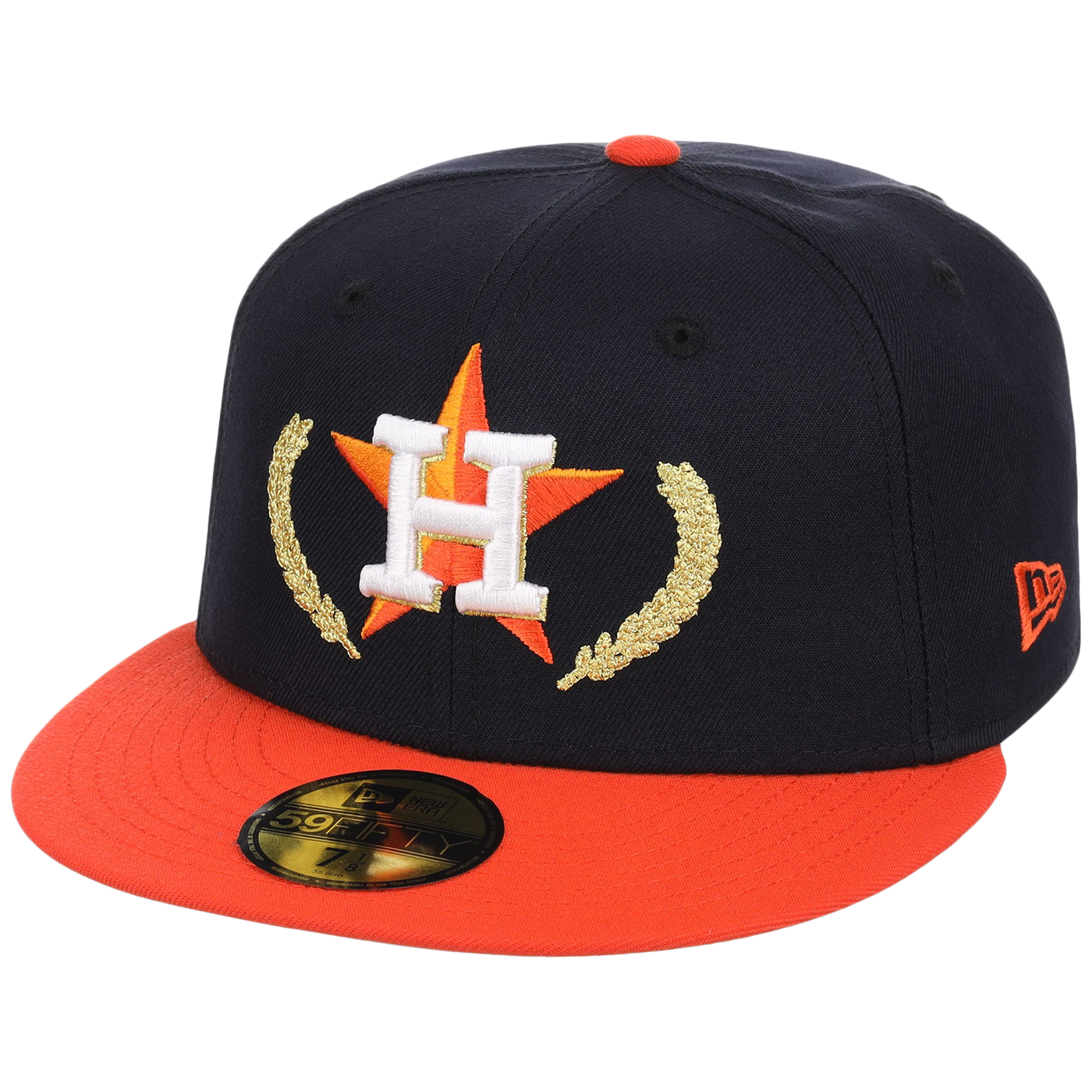 Houston Astros Houston Crown the City 'Gold Leaf' New Era 59FIFTY (Navy/Orange)