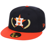 Houston Astros Houston Crown the City 'Gold Leaf' New Era 59FIFTY (Navy/Orange)