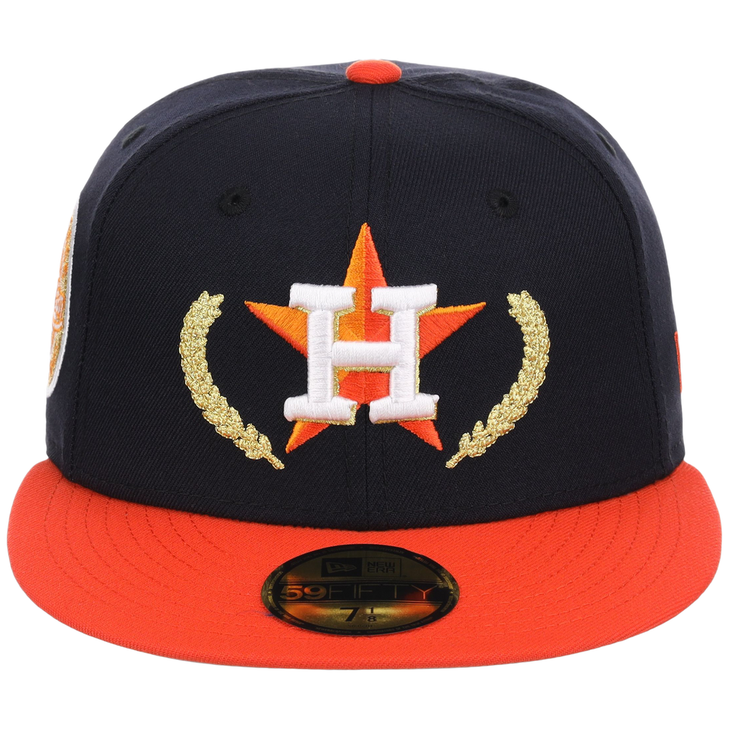 Houston Astros Houston Crown the City 'Gold Leaf' New Era 59FIFTY (Navy/Orange)