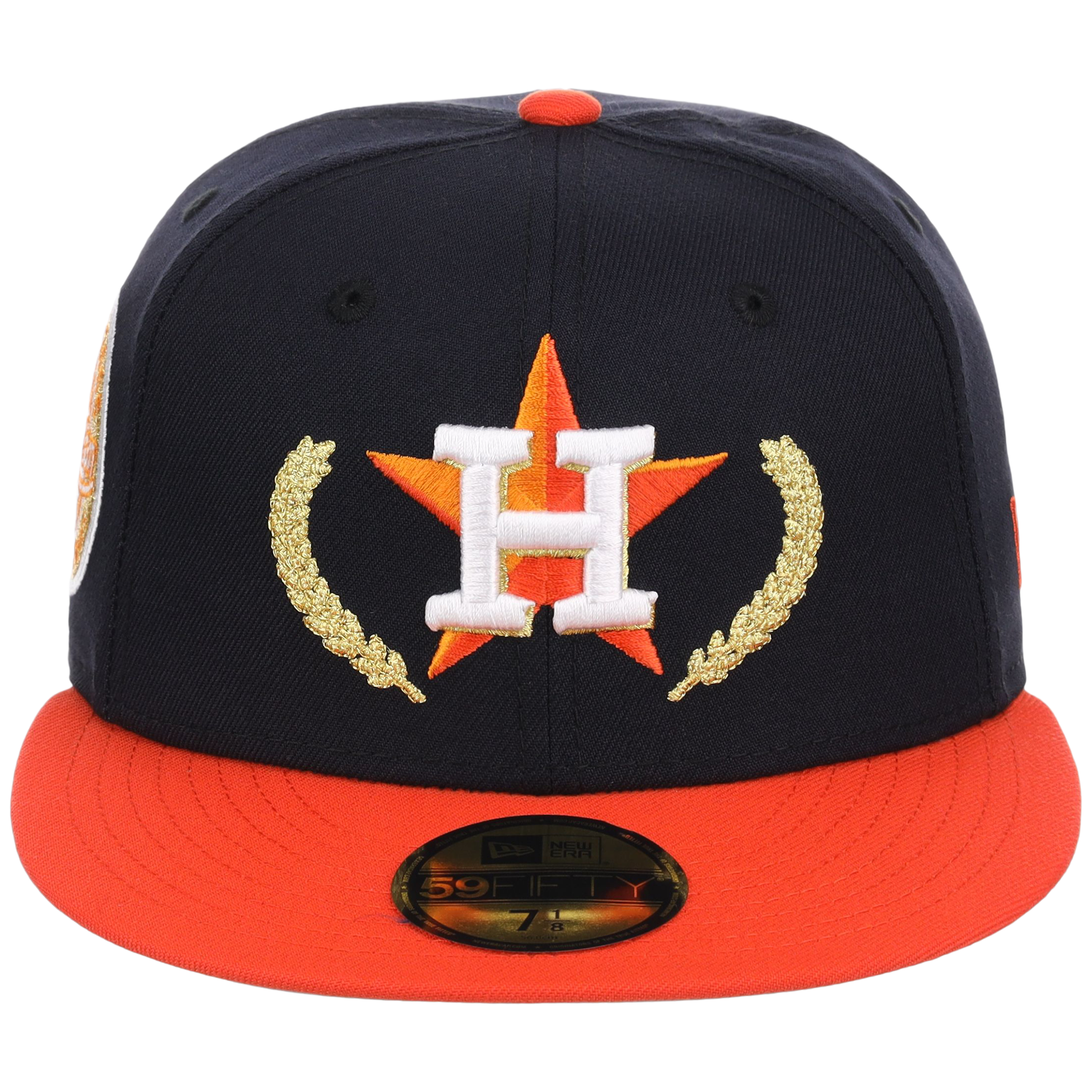 Houston Astros Houston Crown the City 'Gold Leaf' New Era 59FIFTY (Navy/Orange)