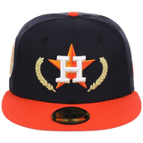 Houston Astros Houston Crown the City 'Gold Leaf' New Era 59FIFTY (Navy/Orange)
