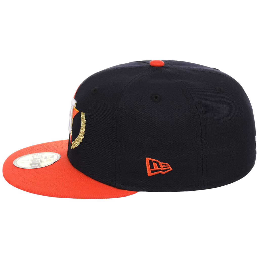Houston Astros Houston Crown the City 'Gold Leaf' New Era 59FIFTY (Navy/Orange)