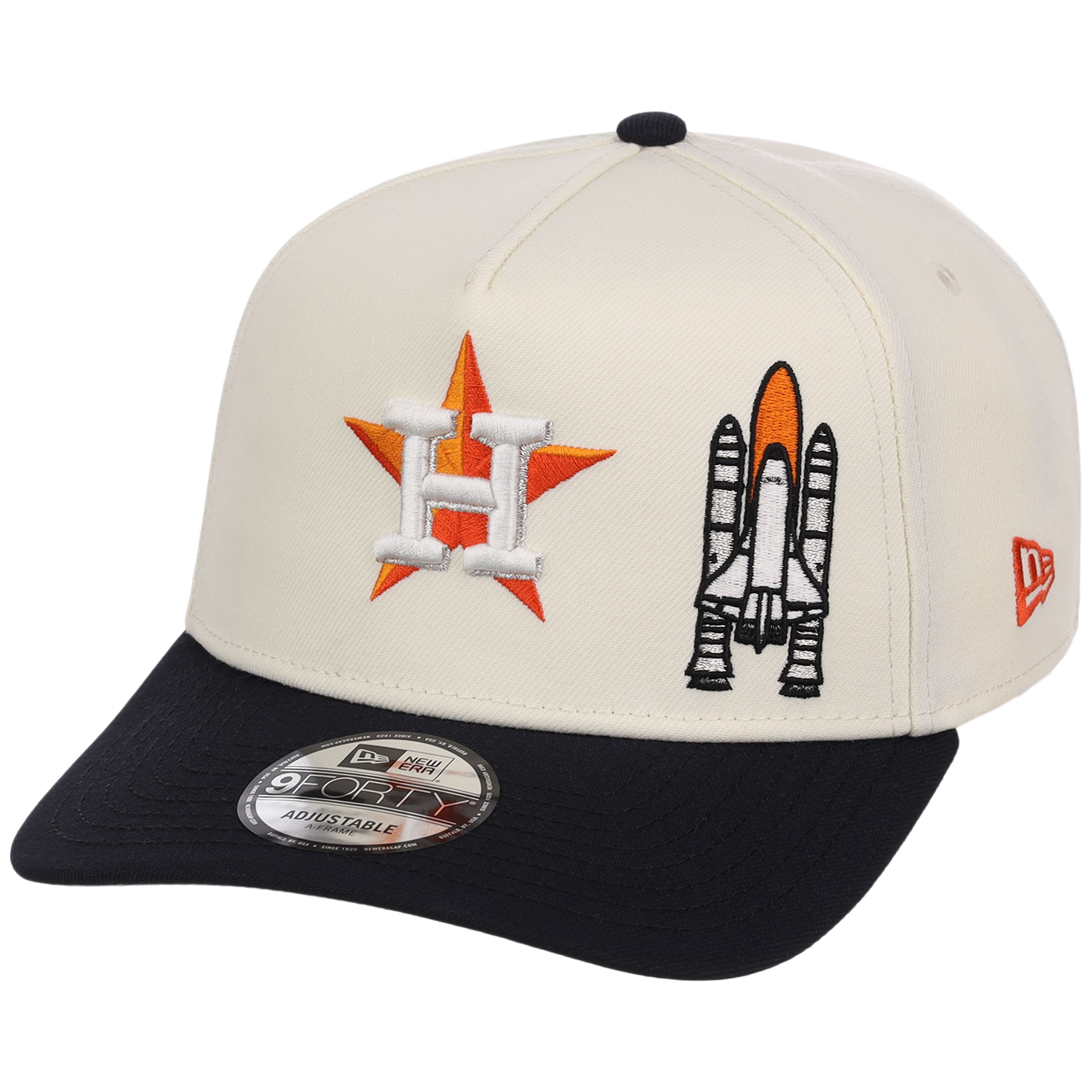 Houston Astros Houston Crown the City 'Spaceship' New Era 9FORTY (Chrome/Navy)