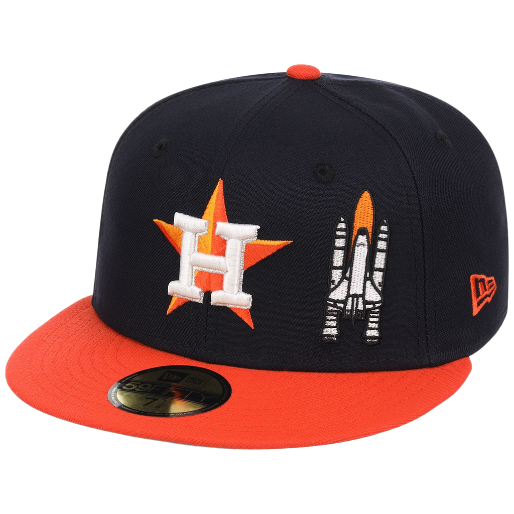 Houston Astros Houston Crown the City 'Spaceship' New Era 59FIFTY (Navy/Orange)