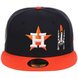 Houston Astros Houston Crown the City 'Spaceship' New Era 59FIFTY (Navy/Orange)