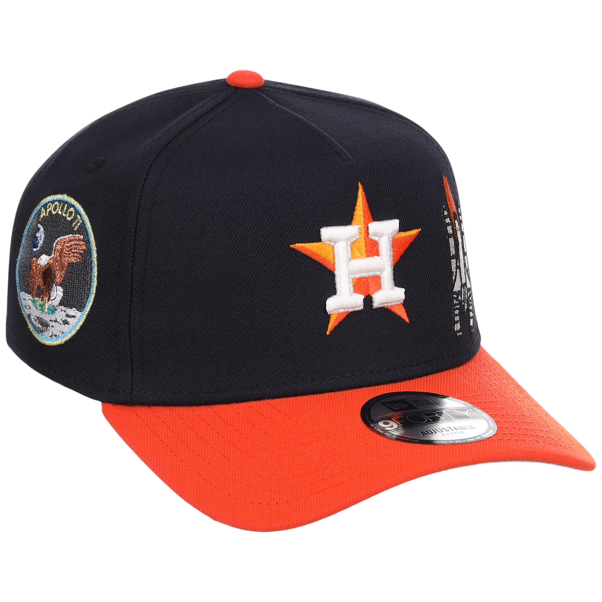 Houston Astros Houston Crown the City 'Spaceship' New Era 9FORTY (Navy/Orange)