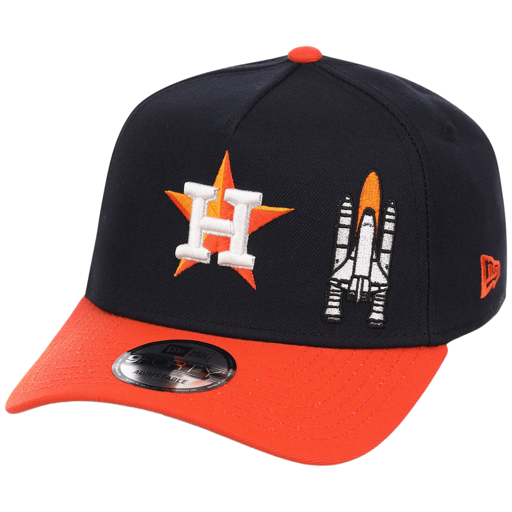 Houston Astros Houston Crown the City 'Spaceship' New Era 9FORTY (Navy/Orange)