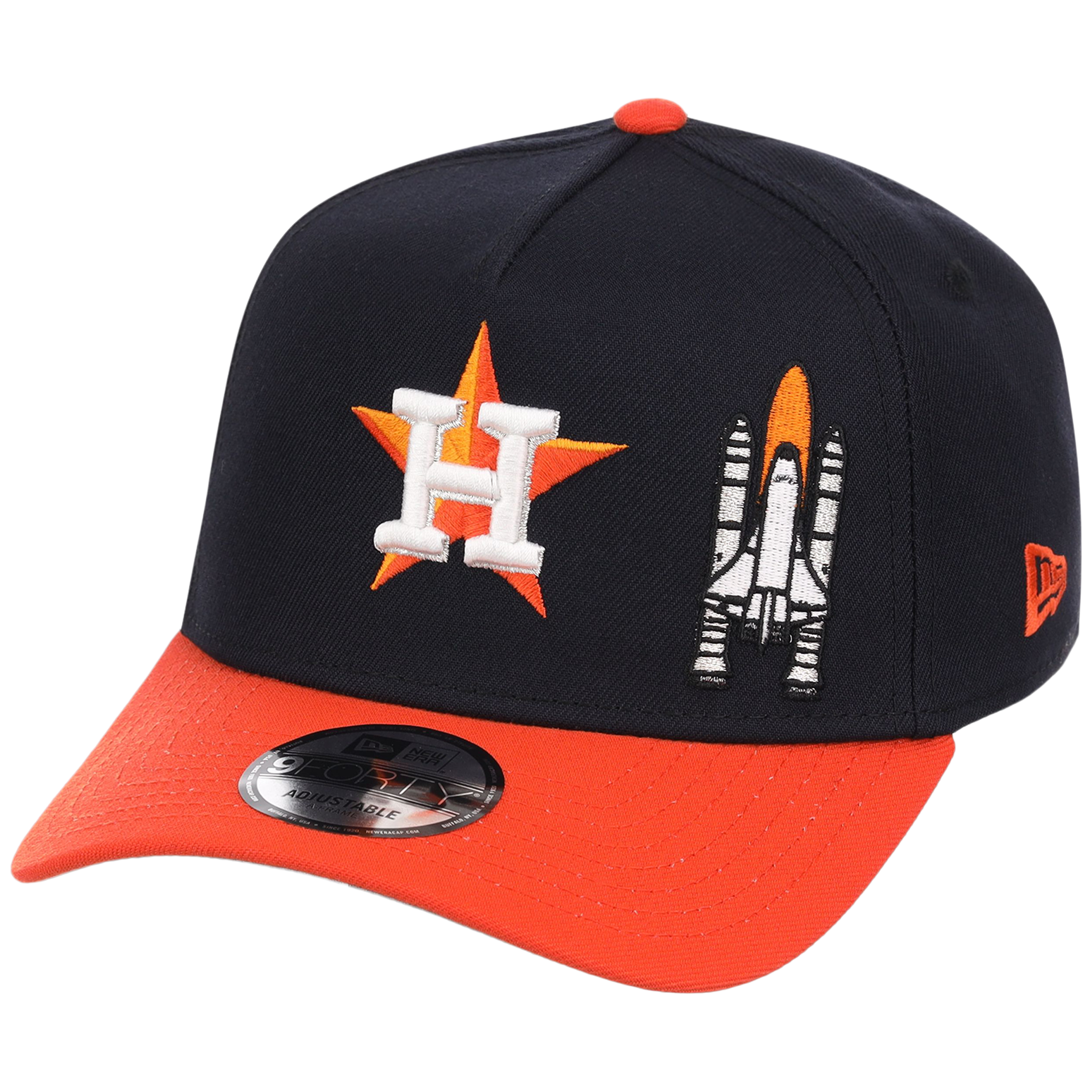 Houston Astros Houston Crown the City 'Spaceship' New Era 9FORTY (Navy/Orange)