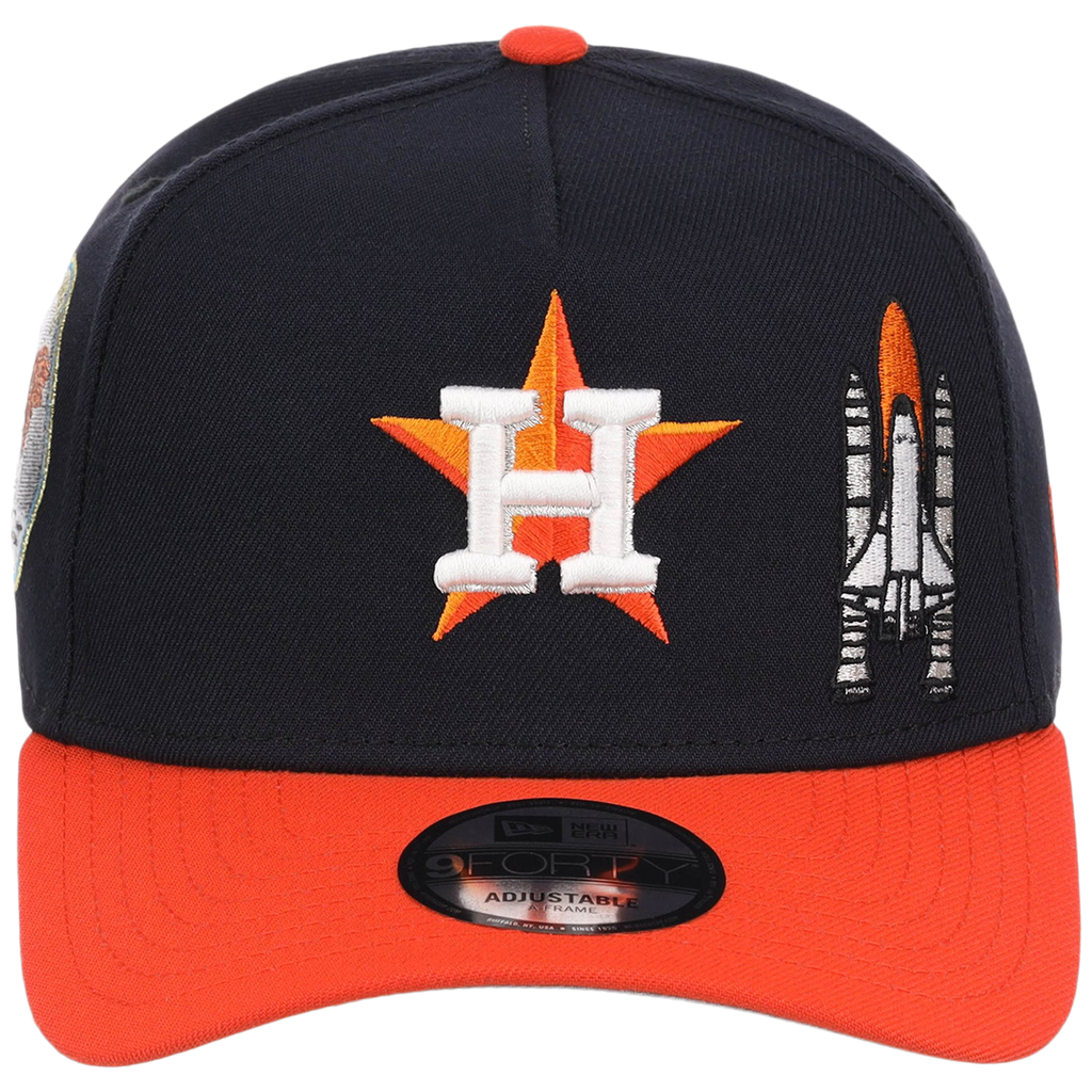 Houston Astros Houston Crown the City 'Spaceship' New Era 9FORTY (Navy/Orange)
