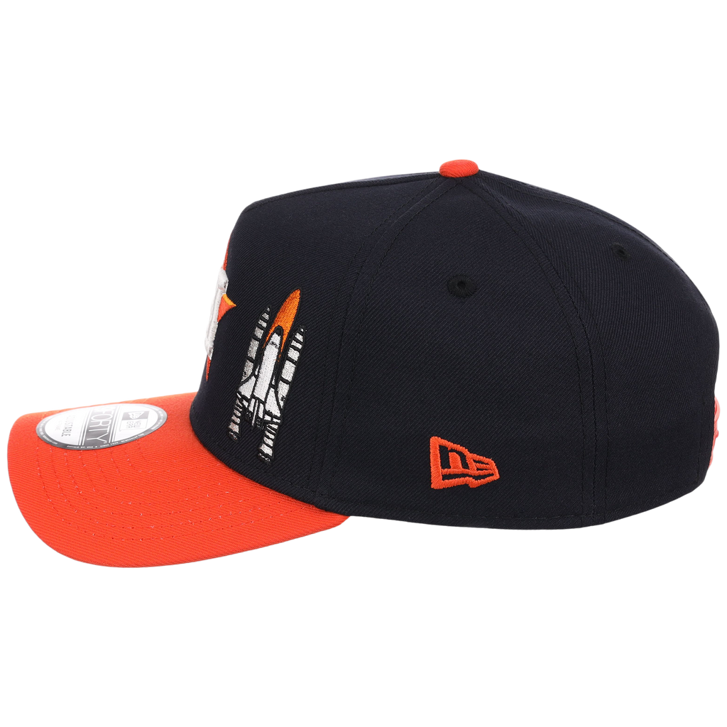 Houston Astros Houston Crown the City 'Spaceship' New Era 9FORTY (Navy/Orange)