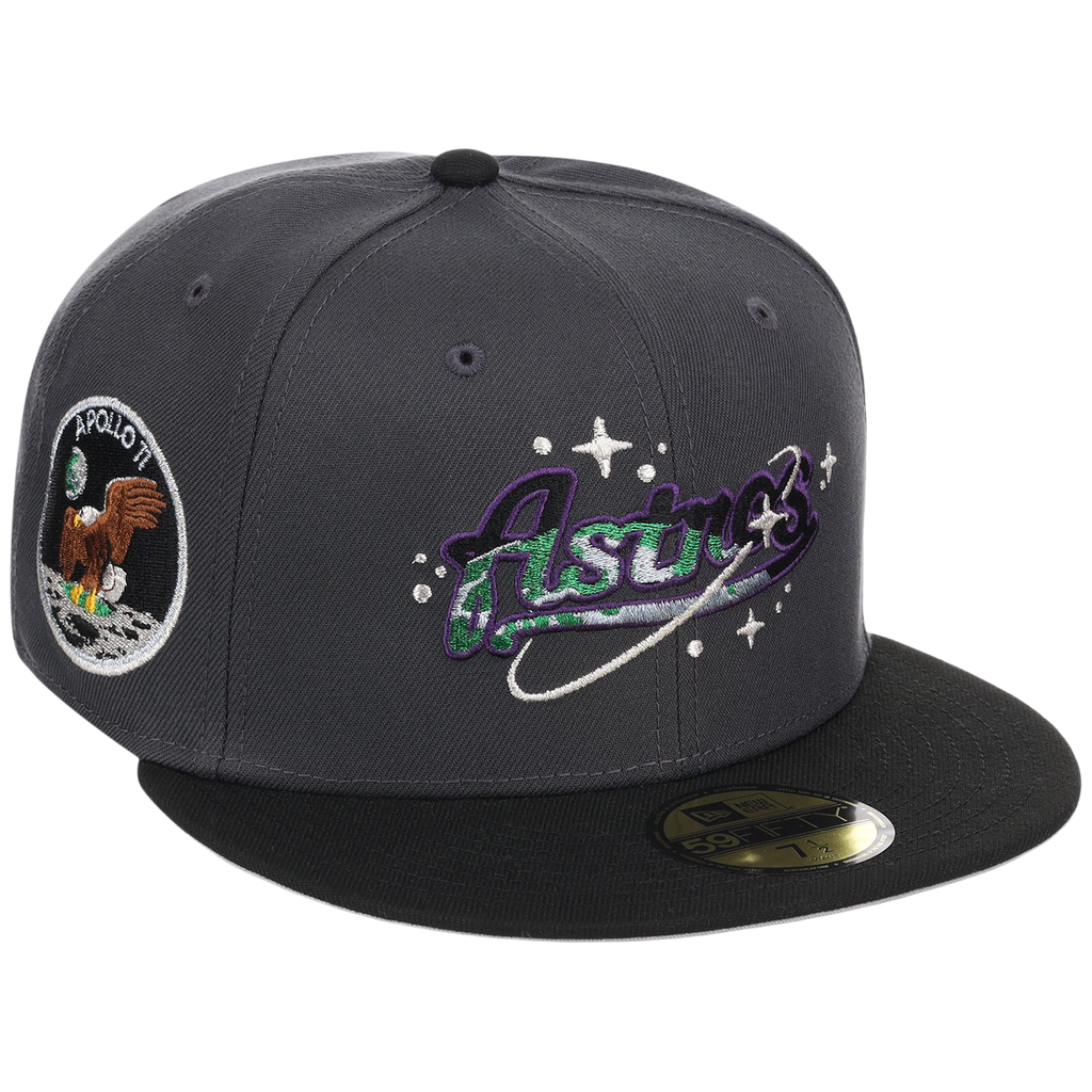 Houston Astros Houston Crown the City 'Celestial Script' New Era 59FIFTY (Dark Graphite/Black)