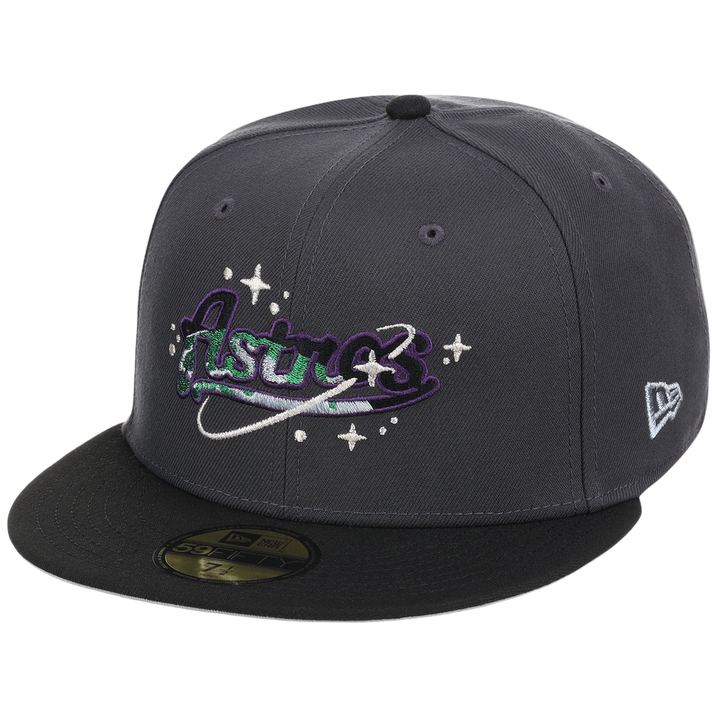 Houston Astros Houston Crown the City 'Celestial Script' New Era 59FIFTY (Dark Graphite/Black)