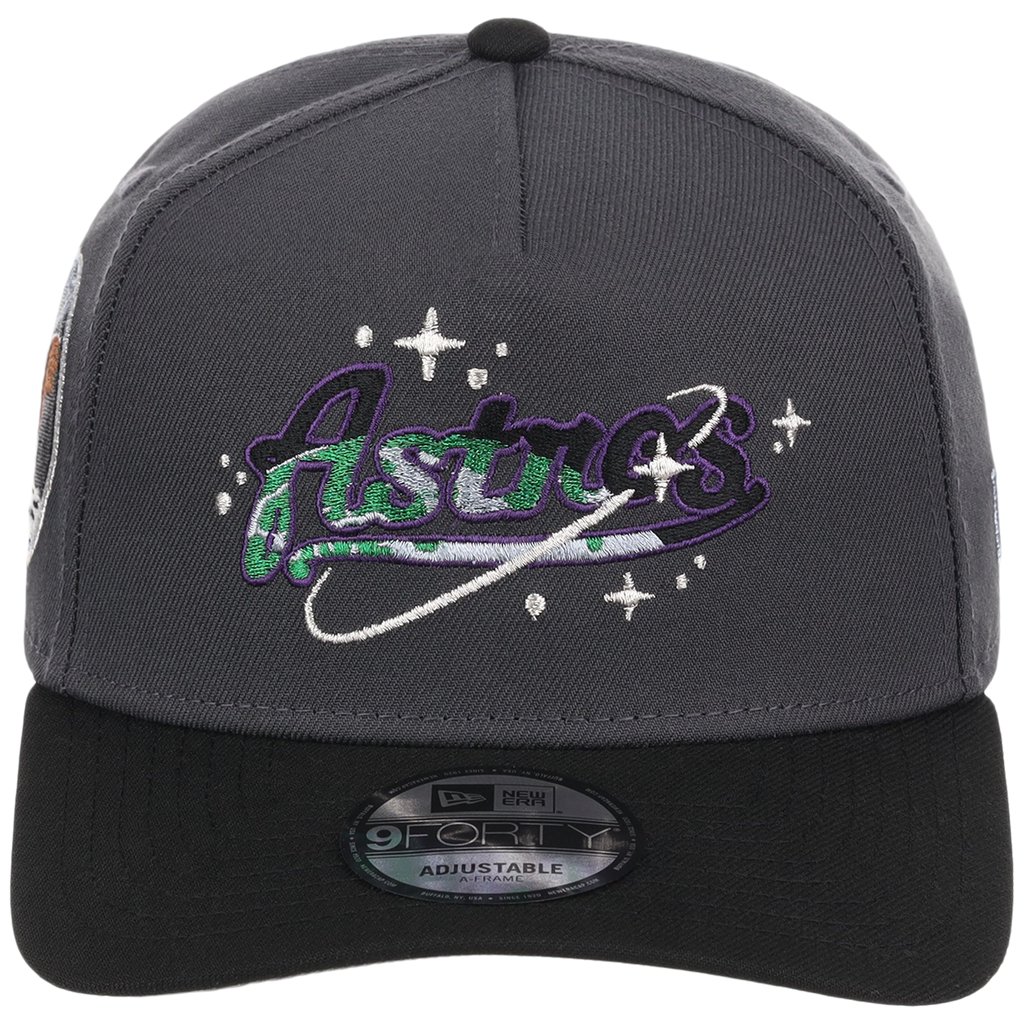 Houston Astros Houston Crown the City 'Celestial Script' New Era 9FORTY (Dark Graphite/Black)