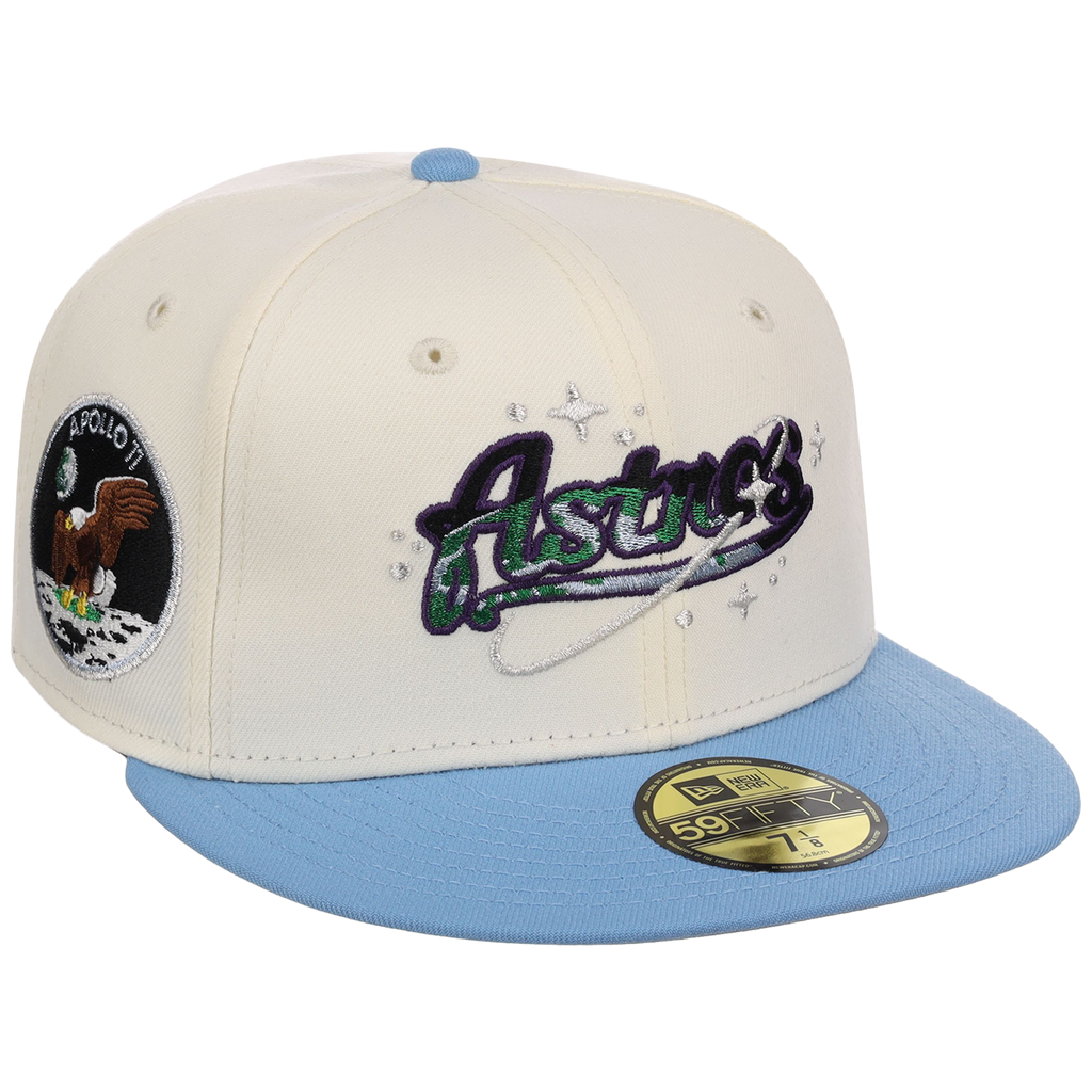 Houston Astros Houston Crown the City 'Celestial Script' New Era 59FIFTY (Chrome/Sky)