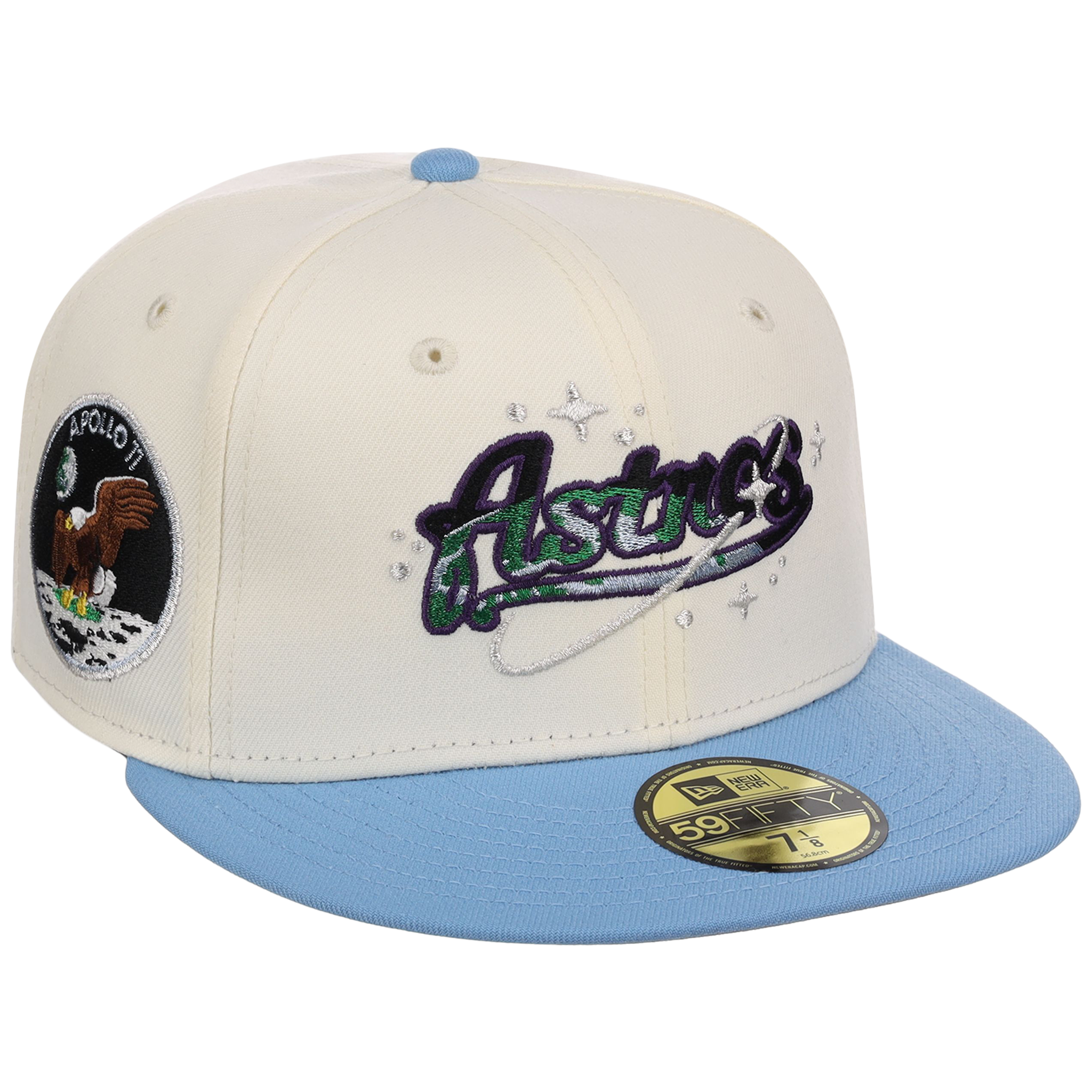 Houston Astros Houston Crown the City 'Celestial Script' New Era 59FIFTY (Chrome/Sky)