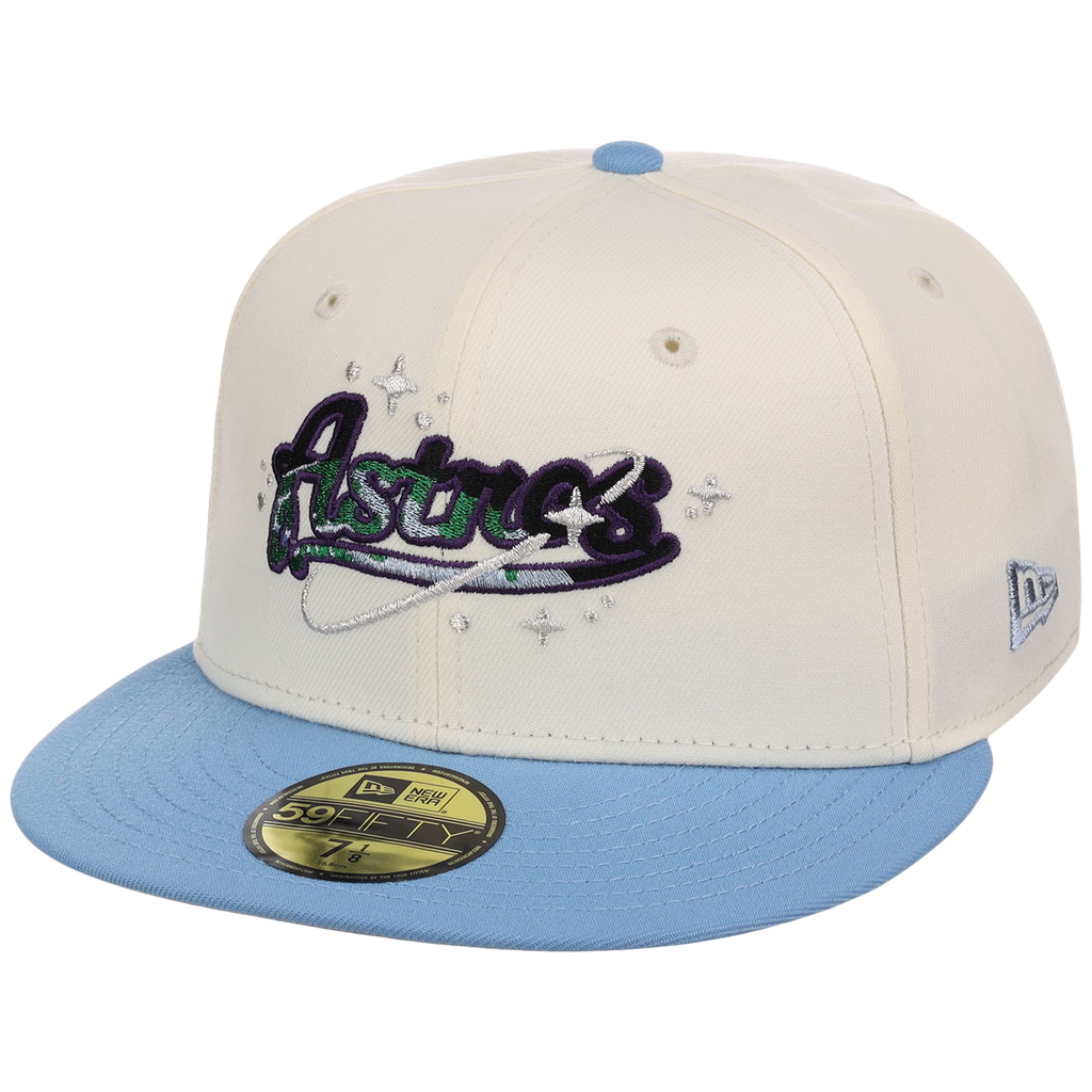 Houston Astros Houston Crown the City 'Celestial Script' New Era 59FIFTY (Chrome/Sky)