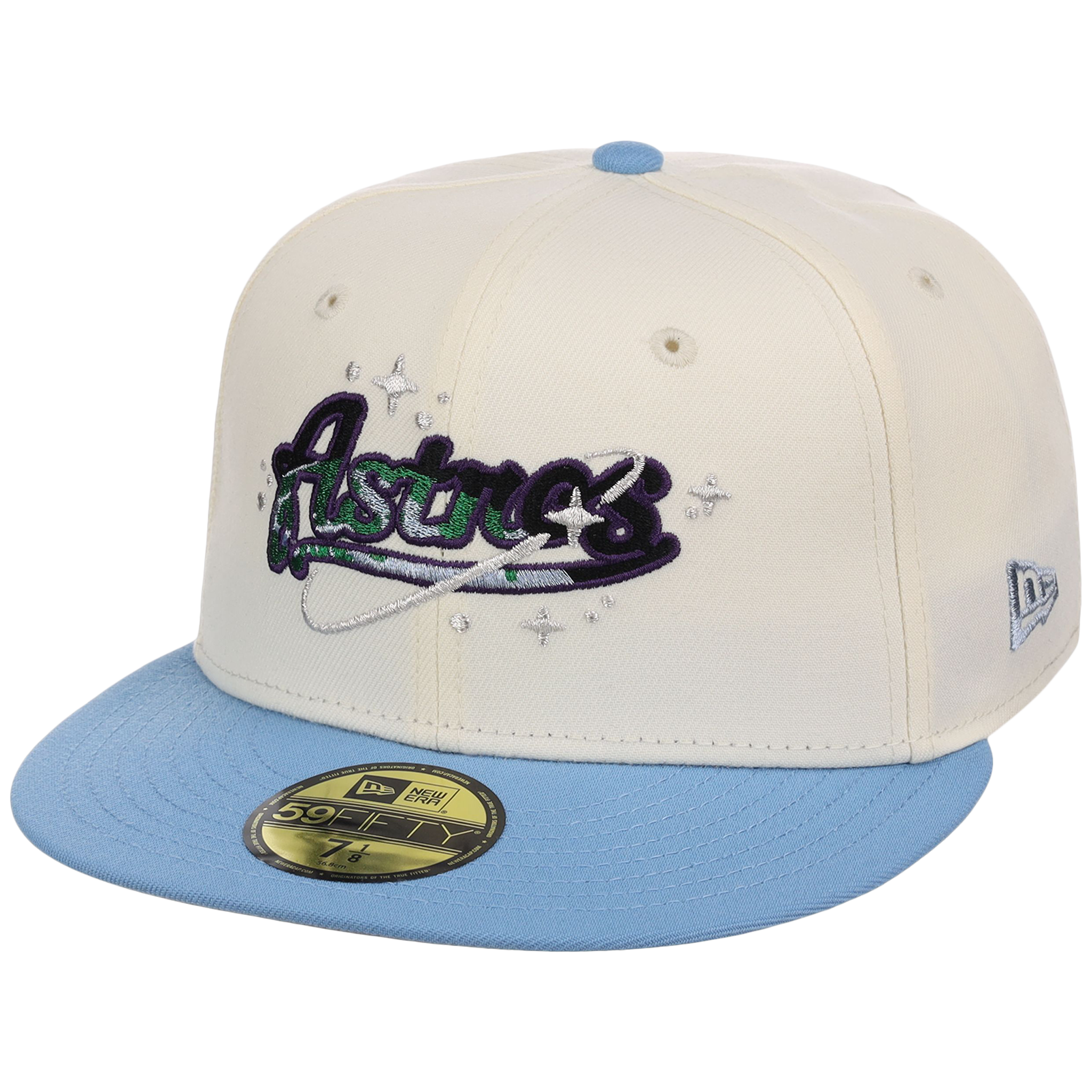 Houston Astros Houston Crown the City 'Celestial Script' New Era 59FIFTY (Chrome/Sky)