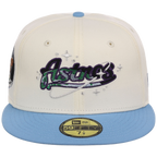 Houston Astros Houston Crown the City 'Celestial Script' New Era 59FIFTY (Chrome/Sky)
