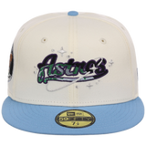 Houston Astros Houston Crown the City 'Celestial Script' New Era 59FIFTY (Chrome/Sky)
