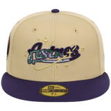 Houston Astros Houston Crown the City 'Celestial Script' New Era 59FIFTY (Gold/Purple)