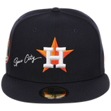 Houston Astros Houston Crown the City 'Space City' New Era 59FIFTY (Navy/Navy)