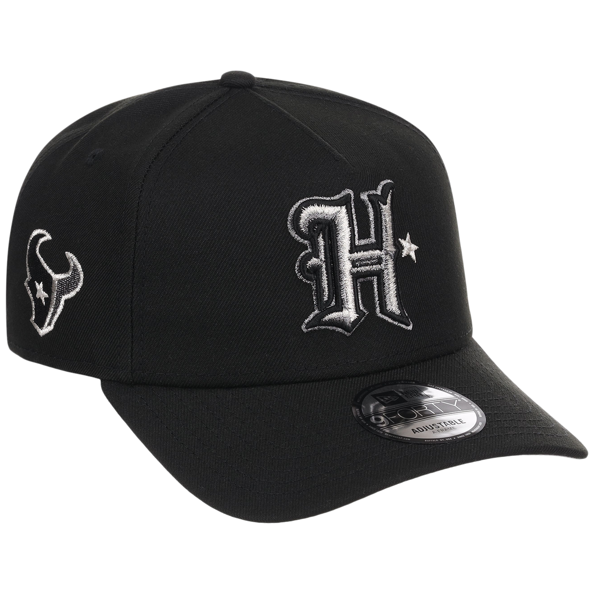 Houston Texans Houston Crown the City 'H Star' New Era 9FORTY (Black/Black)