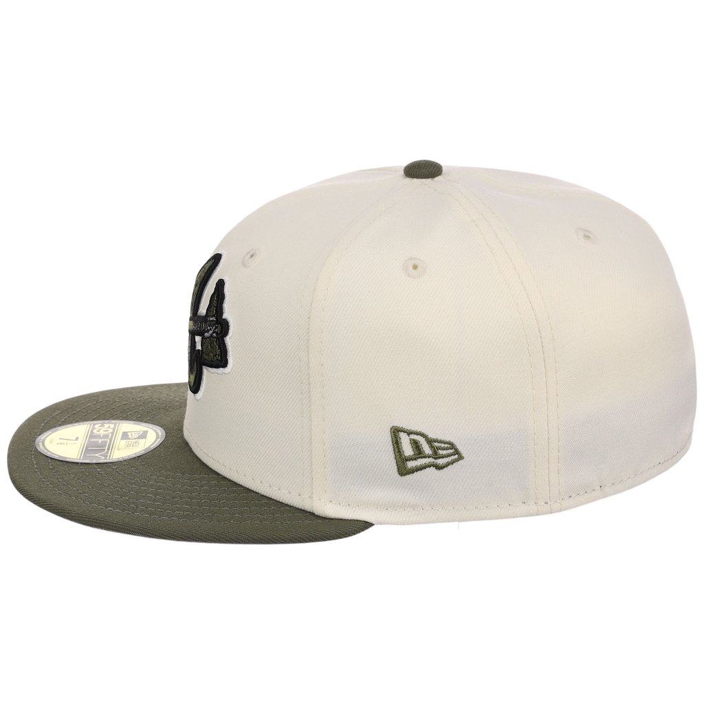 Atlanta Braves MLB Chrome Olive New Era 59FIFTY