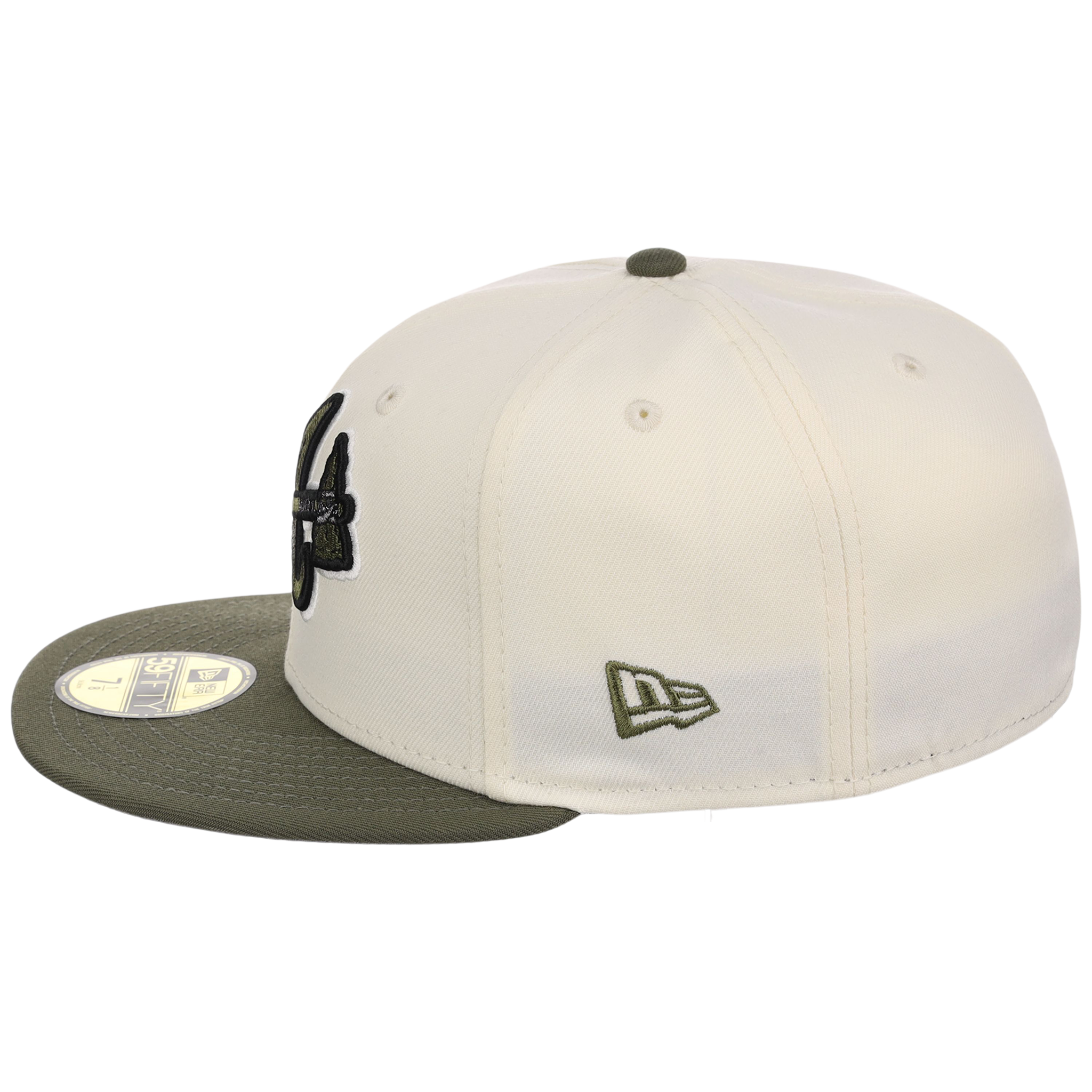 Atlanta Braves MLB Chrome Olive New Era 59FIFTY