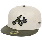 Atlanta Braves MLB Chrome Olive New Era 59FIFTY
